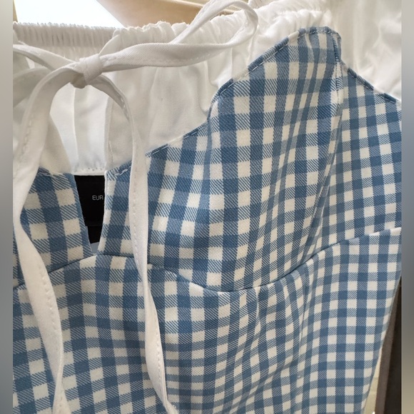 ZARA NWT gingham printed bustier mini dress - Picture 8 of 11